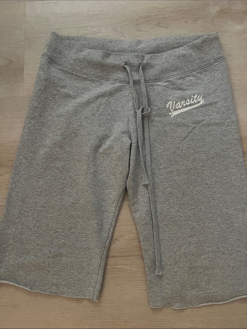 Varsity Heather Gray Women’s Bike Shorts with Drawstring